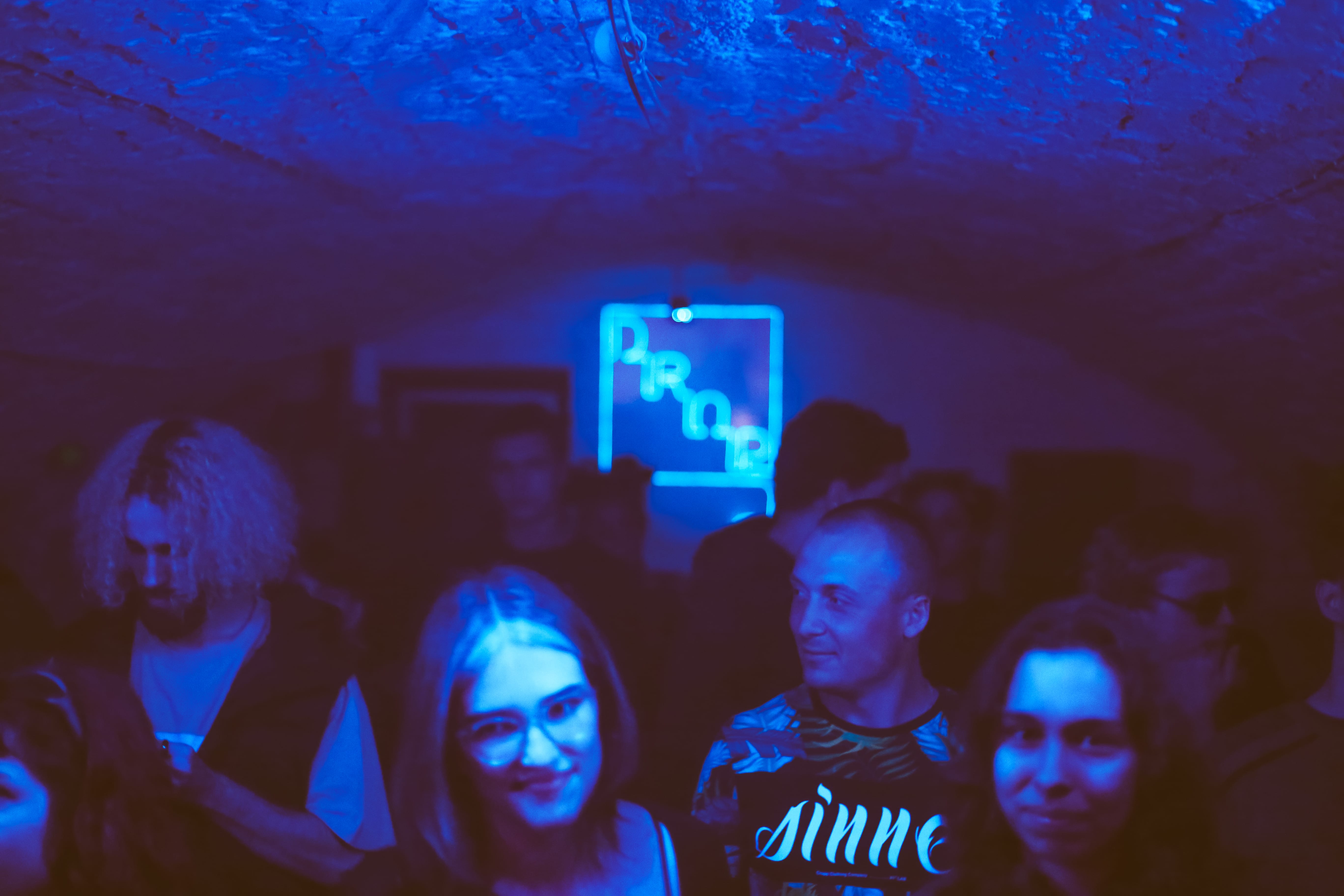 Club lights reflection